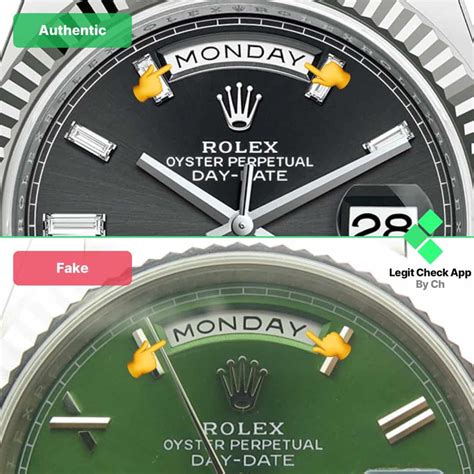 how to spot a fake daydate rolex|rolex day date look alike.